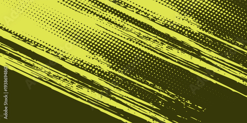 Gradient grunge texture background in yellow and dark blue color pattern with halftone dots