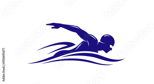 swimmer diving into water