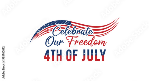 4th of July patriotic vector graphic