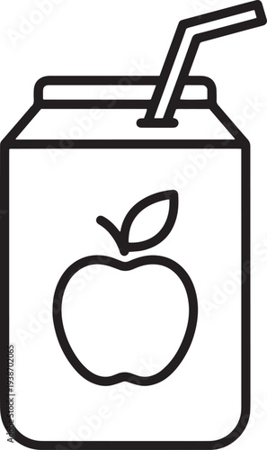 Apple in a box illustration fresh and healthy fruit icon design