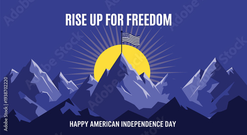 American Independence Day vector illustration