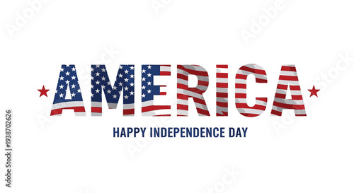 America Happy Independence Day vector illustration