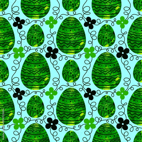 Easter eggs seamless pattern for wallpaper and kitchen fabrics and textiles and kids linens and wrapping paper 