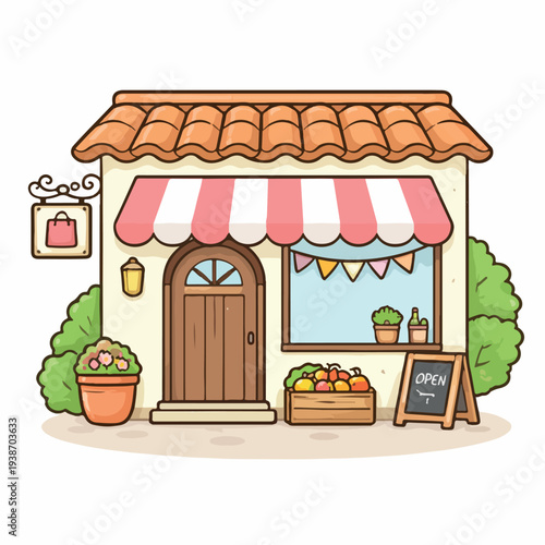 Colonial Shop Illustration