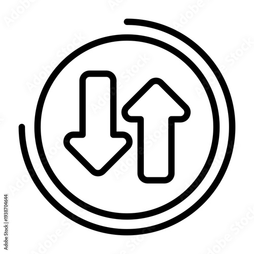 Swap Up Down Icon Design
