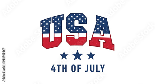 USA 4th of July patriotic vector graphic