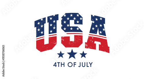 USA 4th of July patriotic vector illustration