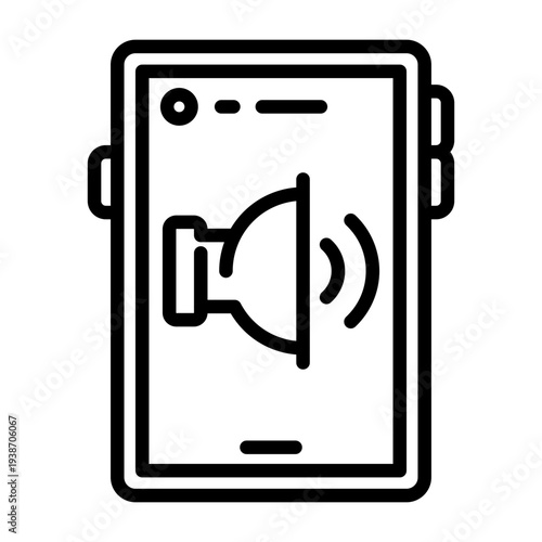 Smartphone Volume Up Icon Design