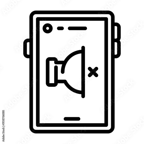 Smartphone No Volume Icon Design
