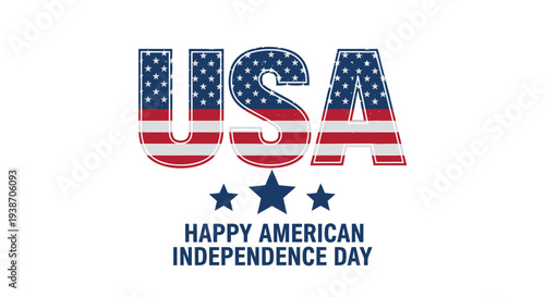 USA Happy American Independence Day vector illustration