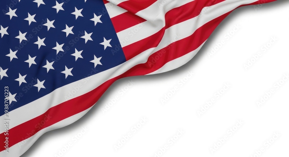 Obraz premium American flag waving in the wind