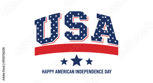 USA Happy American Independence Day vector illustration