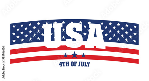USA 4th of July patriotic vector illustration