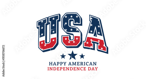 USA Happy American Independence Day vector illustration