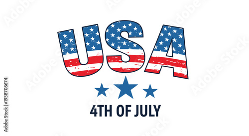 USA 4th of July patriotic vector illustration