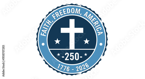 Faith Freedom America 250th anniversary logo vector