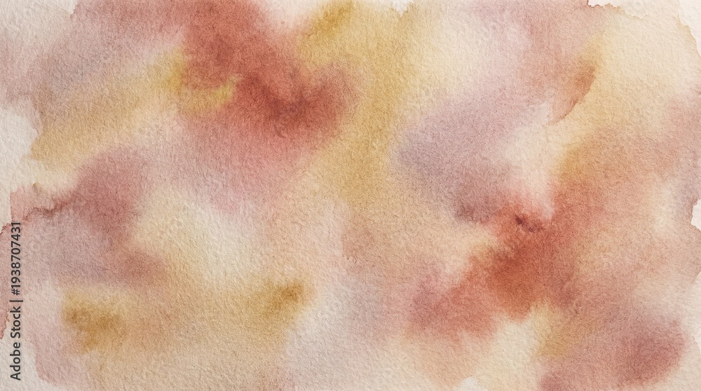Fototapeta premium Soft Watercolor Wash Texture Background in Earthy Tones.