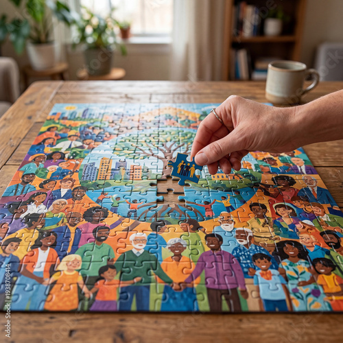 Diversity and Collaboration Concept – Completing the Puzzle Together