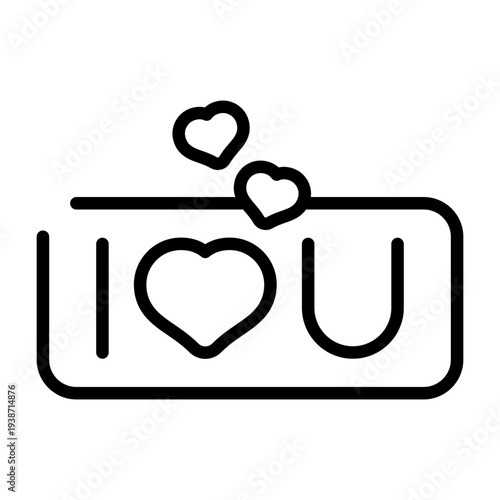 I Love You Icon Design