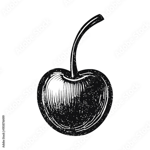 PNG Vintage cherry illustration design.