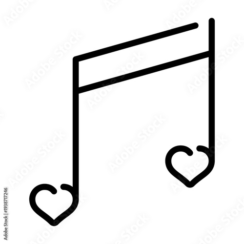 Romantic Music Icon Design