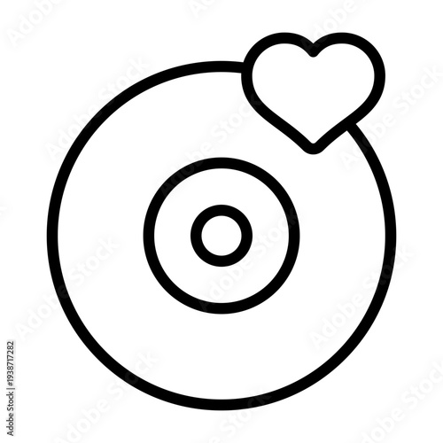 Romantic Music Icon Design