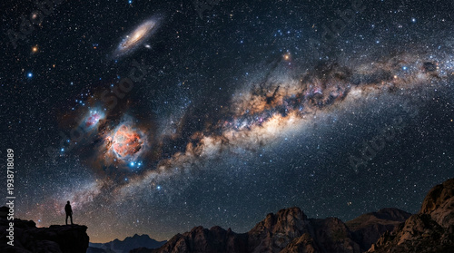 The cosmos filled with countless stars 