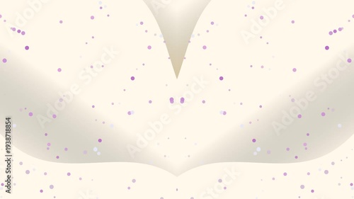 White Background with Falling Glitter Particles.