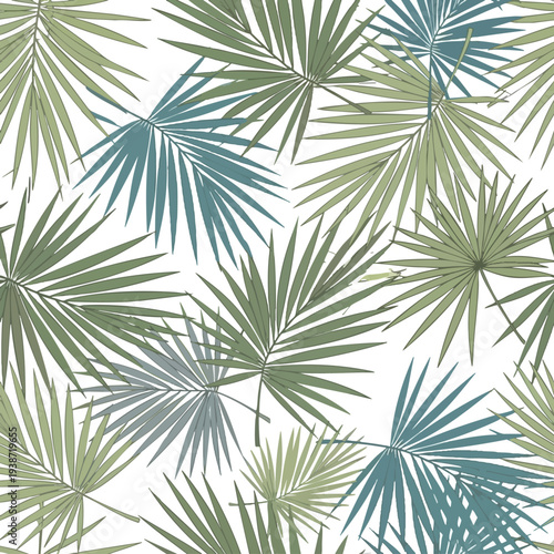 Seamless Tropical Leaf Pattern