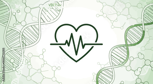 genetic health care, heart dna concept