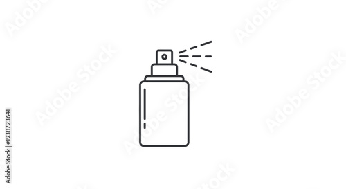 Spray bottle icon, aerosol can, dispenser, cosmetic product, beauty, hygiene, clean, spray mist