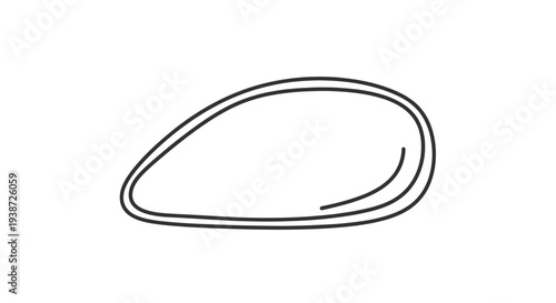 Simple Outline Drawing of a Beret Hat, Minimalist Fashion Accessory Icon