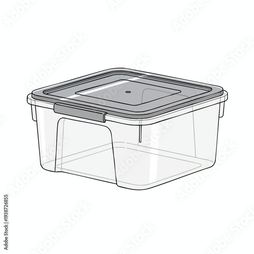 Transparent Storage Container with Lid
