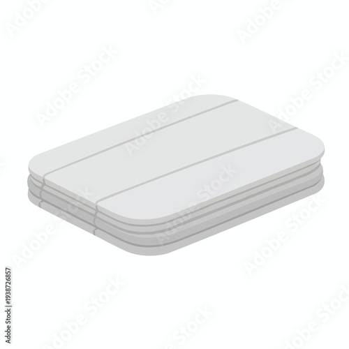 Stack of White Rectangular Plates
