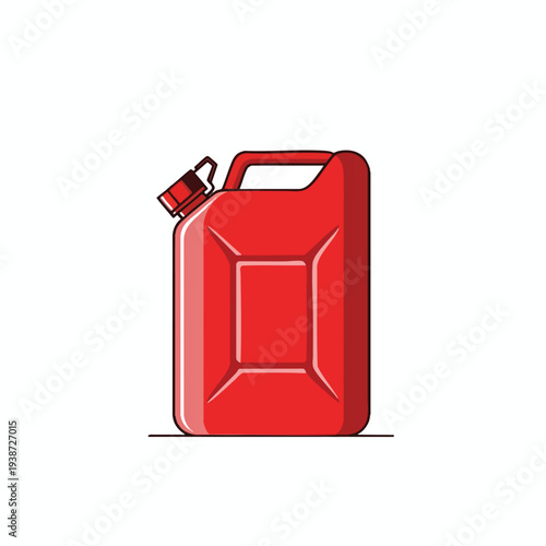 Red Gas Can for Fuel Storage