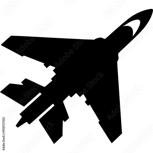 Fighter Aircraft Icon Vector