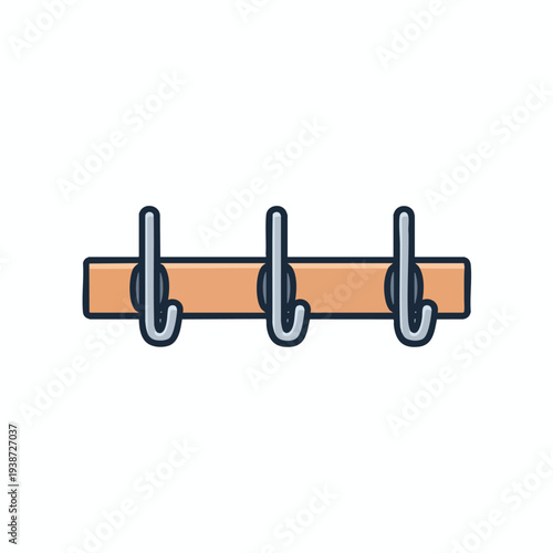 Coat Rack with Hooks