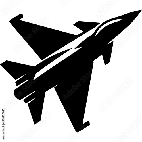 Fighter Aircraft Icon Vector