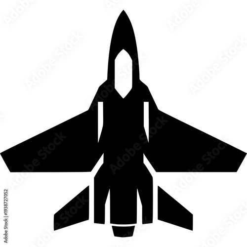 Fighter Aircraft Icon Vector