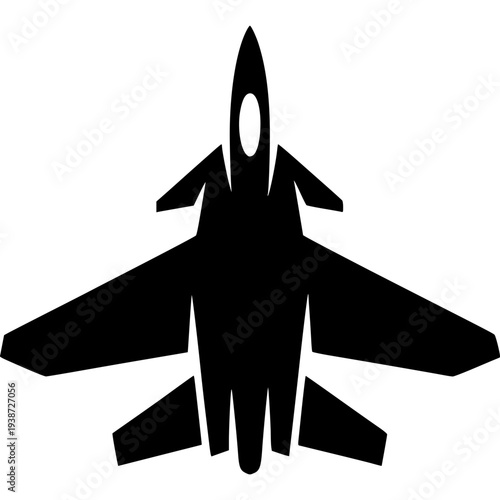 Fighter Aircraft Icon Vector