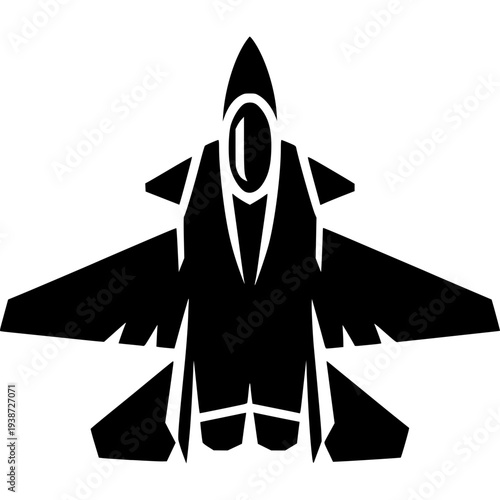 Fighter Aircraft Icon Vector