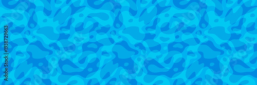 Seamless Water Pattern with Rippling Waves and Pool Surface Texture. Blue Ocean Background with Flowing Liquid Shapes for Summer Beach Designs and Aquatic Illustrations.