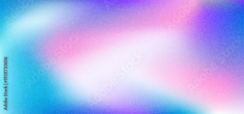Holographic Gradient Background with Iridescent Pink and Blue Foil Texture. Rainbow Light Effects Gradation. Abstract Pastel Pattern with Pearlescent Shimmer and Hologram Glow.