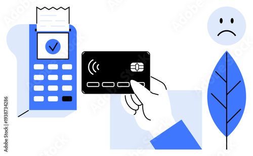 Contactless payment. Digital card technology ensures secure transactions. Contactless payment reduces cash dependency, enhancing sustainability. For fintech, retail, eco-awareness, security, finance