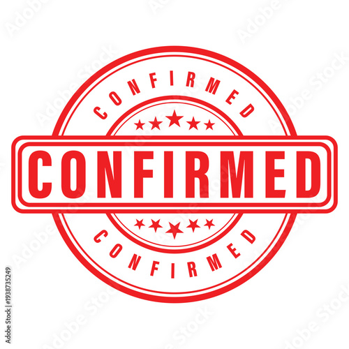 Confirmed red rubber stamp vector