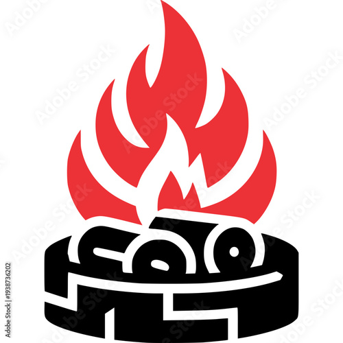 Fire Pit Icon Vector