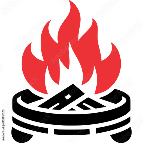 Fire Pit Icon Vector