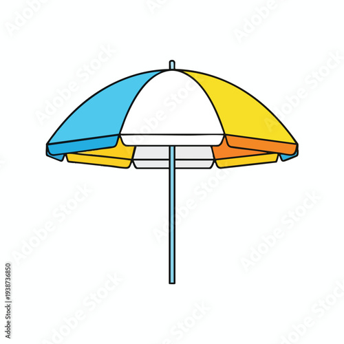 Colorful Beach Umbrella for Sunny Outdoor Relaxation