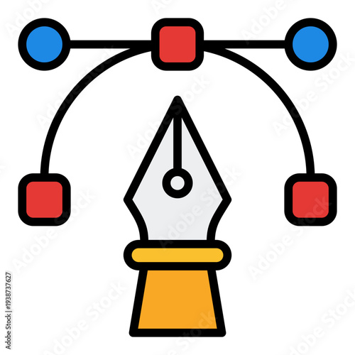 Vector Filled Line Icon. Digital illustration symbol. Graphic design and scalable artwork Filled Line Icon