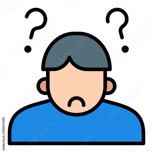 Curiosity Filled Line Icon. Exploration symbol. Creative thinking and innovation mindset Filled Line Icon